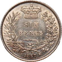 Sixpence 1857   