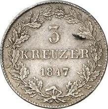 3 Kreuzer 1847   