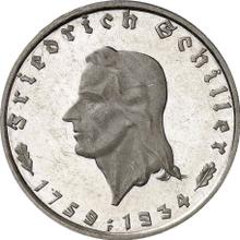2 Reichsmark 1934 F   "Friedrich Schiller"
