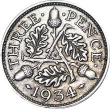 3 Pence 1934   