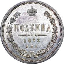 Poltina (1/2 Rubel) 1873 СПБ HI 