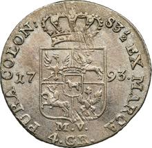 1 Zloty (4 Grosze) 1793 MV  
