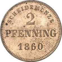 2 pfennige 1860   