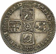 Sixpence 1745   LIMA "Old Head"