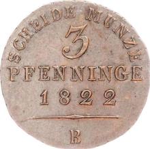 3 fenigi 1822 B  