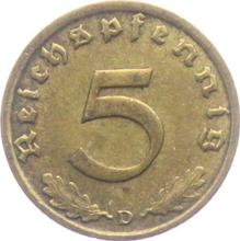 5 Reichspfennig 1939 D  