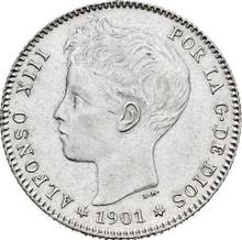 1 песета 1901  SMV 