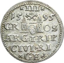 3 Groszy (Trojak) 1595    "Riga"