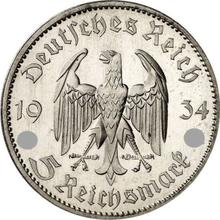 5 Reichsmark 1934 J   "Garrison Church (with date)"