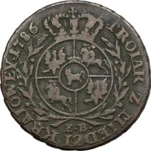 3 Groszy (Trojak) 1786  EB  "Z MIEDZI KRAIOWEY"
