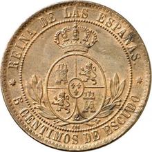 5 Céntimos de escudo 1868  OM 