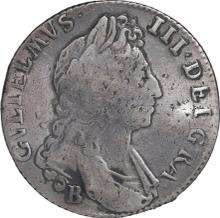 Shilling 1697 B   "First laureated bust"