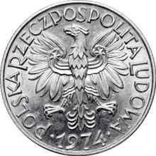 5 Zlotych 1974 MW  WJ JG "Fisherman"