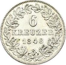 6 Kreuzer 1848   