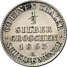 1/2 Silber Groschen 1863 A  
