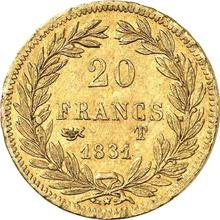 20 Francs 1831 T   "Raised edge"