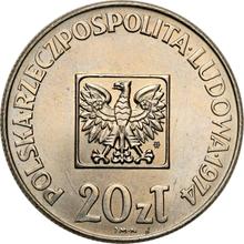20 Zlotych 1974 MW  JMN "30 years of Polish People's Republic" (Pattern)