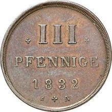 3 Pfennig 1832  FN 