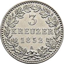 3 крейцера 1852 A  