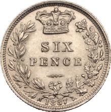 Sixpence 1887   