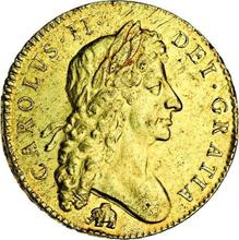 Five guineas 1681    "Second laureate bust"