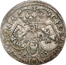 6 Gröscher 1683 C   "Porträt mit Krone"