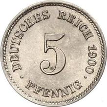 5 Pfennig 1900 E  
