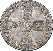 Shilling 1697 N   "Third laureate bust"