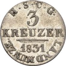 3 Kreuzer 1831  EK 