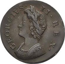 1 Farthing 1736    "Porträt in jungen Jahren"