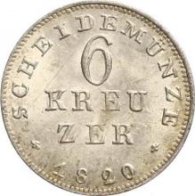 6 Kreuzer 1820   