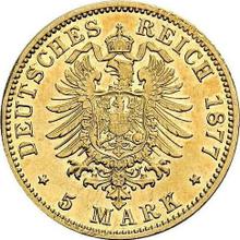 5 марок 1877 H   "Гессен"