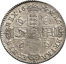 Shilling 1674    "Second laureate bust"