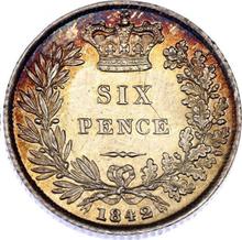 Sixpence 1842   