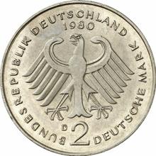 2 marki 1980 D   "Konrad Adenauer"