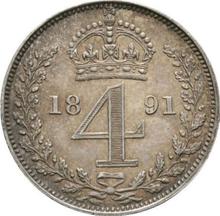 4 пенса (1 Грот) 1891    "Юбилейный портрет"