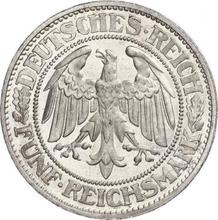 5 Reichsmark 1929 G   "Oak Tree"
