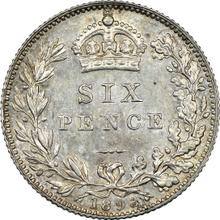 Sixpence 1893   JEB "Jubilee Head"