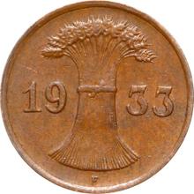 1 reichspfennig 1933 F  