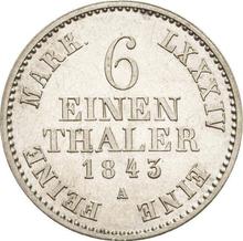 1/6 Thaler 1843 A  