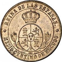 1/2 Céntimo de escudo 1868  OM 