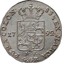 1 Zloty (4 Grosze) 1792 MV  