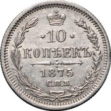 10 Kopeken 1875 СПБ HI  "Silber 500er Feingehalt (Billon)"