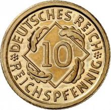 10 рейхспфеннигов 1924 E  