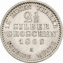 2-1/2 Silber Groschen 1868 A  