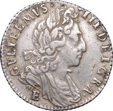 Sixpence 1696 E   "Third laureate bust"