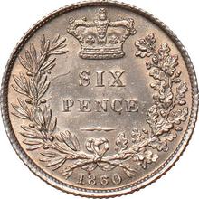 Sixpence 1860   