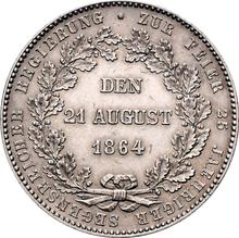 Thaler 1864    "25 years of Adolf's rule"