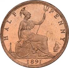 Halfpenny 1891   