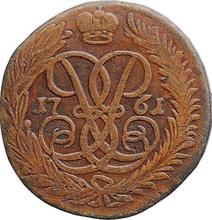 2 копейки 1761    "Номинал над Св. Георгием"